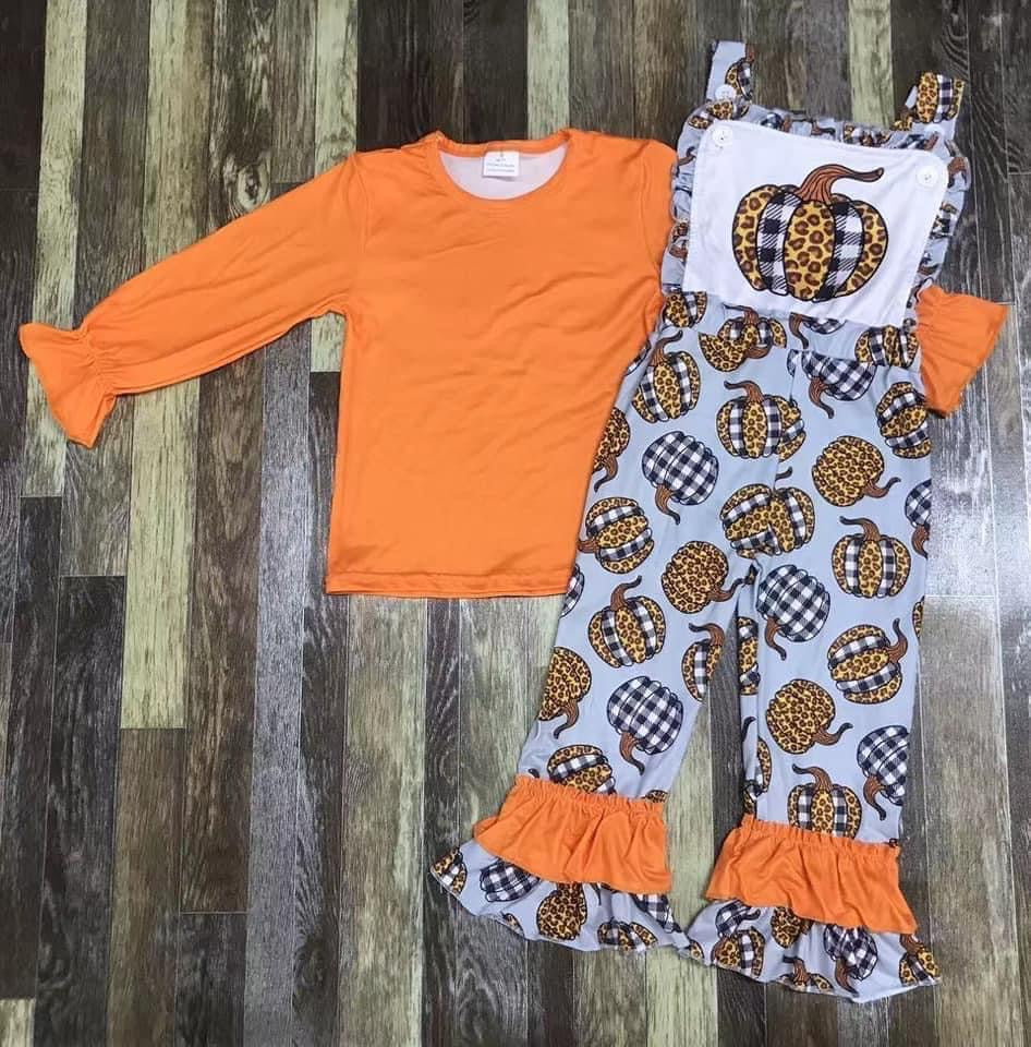 Leopard Pumpkin Orange Jumpsuit Outfit